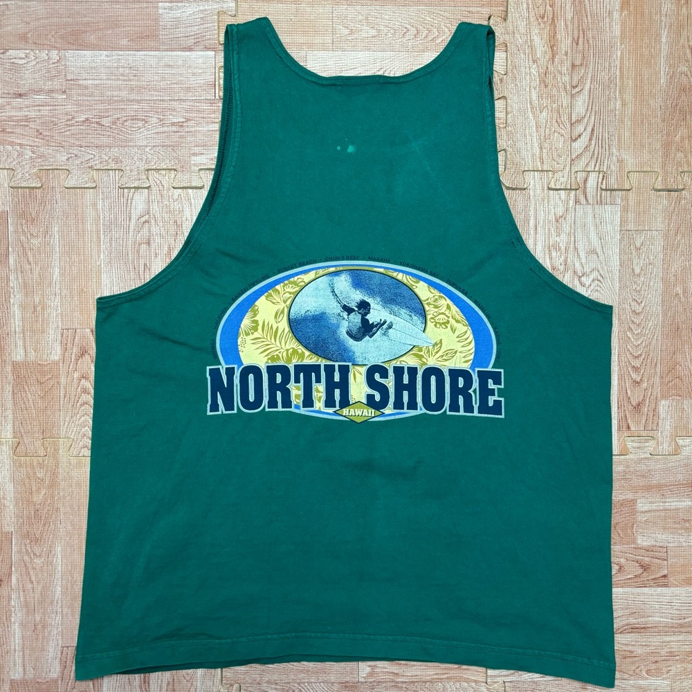 VTG Wilson North Shore Hawaii Surfing Tank Top Large Green Sleeveless Shirt RARE - Picture 5 of 15